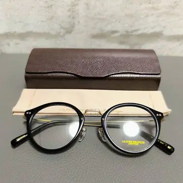 OLIVER PEOPLES 블랙 보스턴 안경 골드
