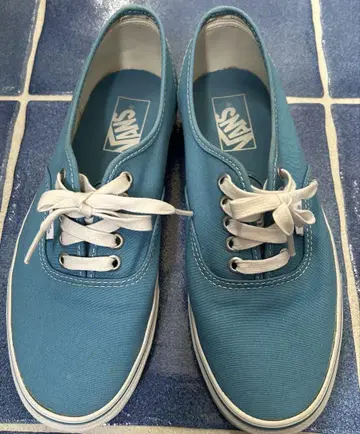 VANS 스니커즈 오센틱 라이트 블루 25.5cm 새상품급