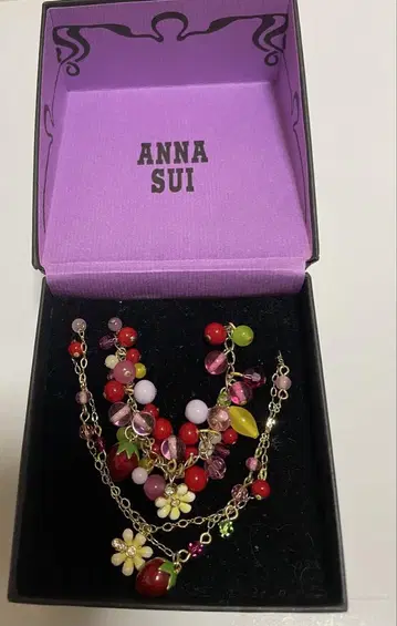 ANNA SUI 안나수이 후르츠 목걸이 팔찌 세트 미사용