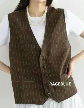 RAGEBLUE [ WOMENS ] 스트라이프 루프 베스트