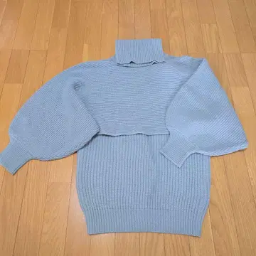 하이넥 니트 셋업