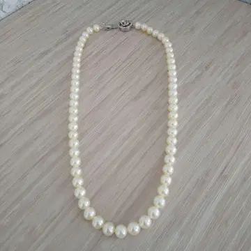 목걸이 화이트 로즈 클로징 길이 약 43cm