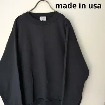 미국제 무지 맨투맨 made in usa 블랙