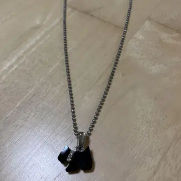 목걸이 개 모티브 블랙 귀여운 레트로 액세서리
