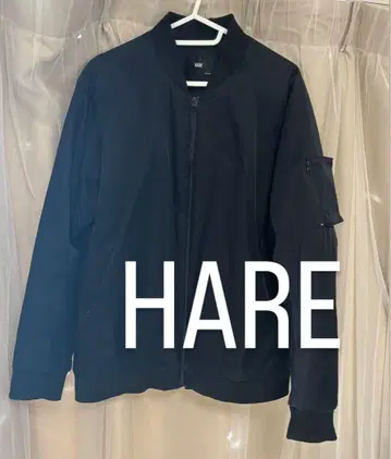 HARE 블랙 MA-1 자켓