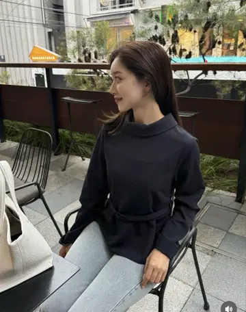 미사용 새상품 basement online 벨트 포함 페플럼 블라우스
