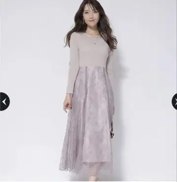 [ 새상품급 ] 여리여리 레이스 도킹 니트 원피스