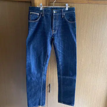 누디진 셀비지 슬림 스트레이트 데님 31인치