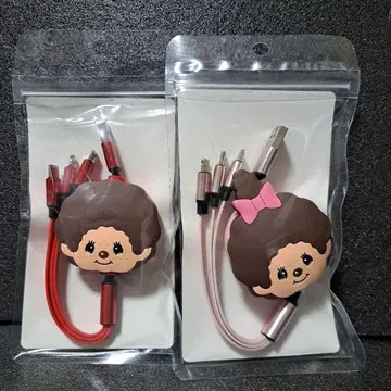 몽치치 릴식 멀티 충전 케이블 2세트
