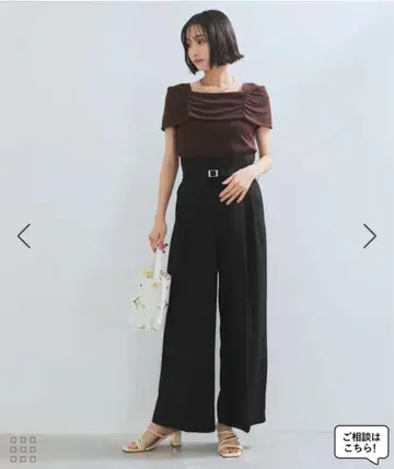 택 포함 새상품 블랙 와이드 팬츠