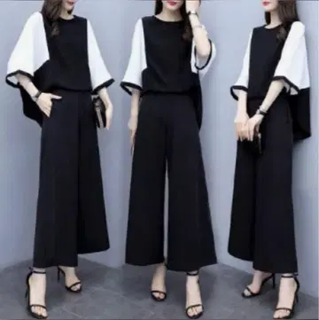 플레어 슬리브 와이드 수트 셋업