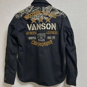VANSON 반손 웨스턴 셔츠 자켓 M 블랙 버튼 자수