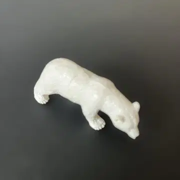화이트 곰 피규어 자석 명함꽂이