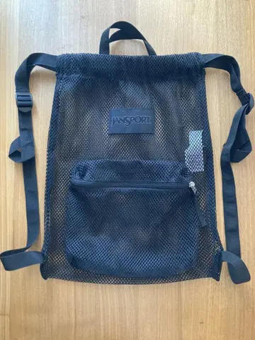 JANSPORT 메쉬 백팩 블랙