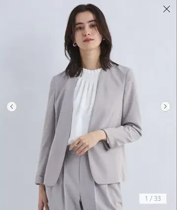 그린 라벨 사라풀 노라펠 자켓 라이트 그레이 36
