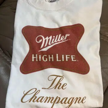 Miller High Life 화이트 T셔츠 AP 구매! 미사용 새상품!