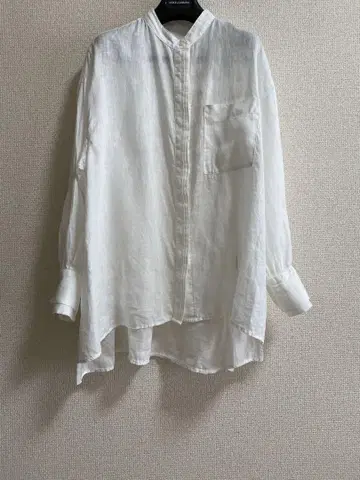 샵 채널 우타오 프렌치 린넨 플레어 실루엣 긴팔 셔츠