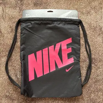 [ 미사용 새상품 ] NIKE 드로우 스트링 백 블랙/핑크 냅색