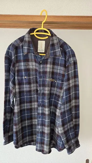 FoxFire 플란넬 셔츠 XL 네이비 계열 체크
