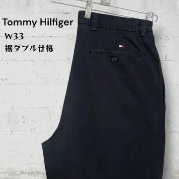 TOMMYHILFIGER 타미힐피거 치노 팬츠 네이비 W33 밑단 더블