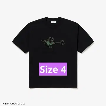 라코스테 x 고질라 T셔츠 블랙 4 M LACOSTE GODZILLA