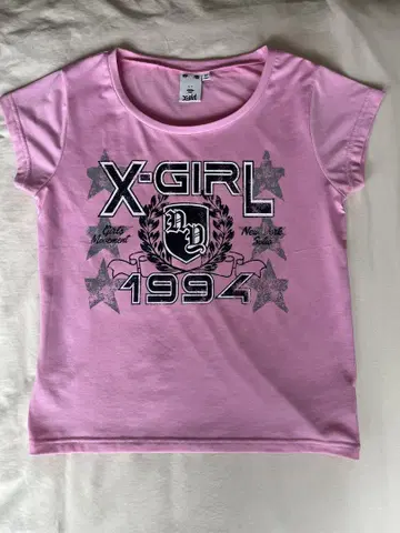 X-GIRL STAR EMBLEM SS TEE M 핑크