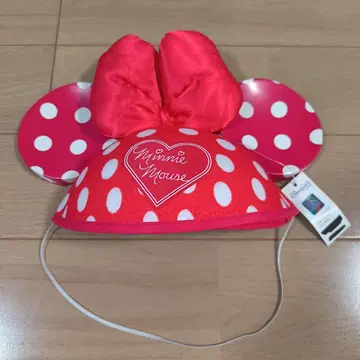 홍콩 디즈니 미니 빨간색 모자 이어캡 머리띠 성인용 귀