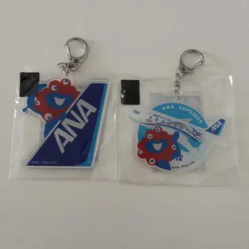 [미사용 새상품 2세트] ANA x 오사카 만박 미야쿠미야쿠 콜라보 키링