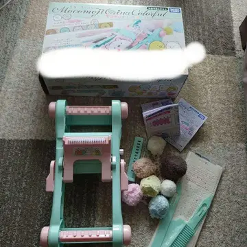 스미코구라시 모코모지 오리나 컬러풀 편직기 털실 직물 DIY완구