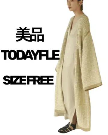 TODAYFILE 투데이풀 자카드 롱 가운 프리 사이즈