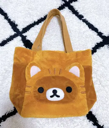 리락쿠마 봉제 인형 토트 백 고양이 복슬복슬 산엑스