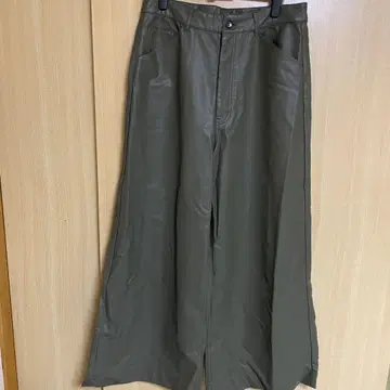 casper john 합성 가죽 와이드 배기 팬츠 L 사이즈