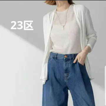 23구 멀티 기능 시어 숏 가디건 화이트 미사용 새상품 택 포함