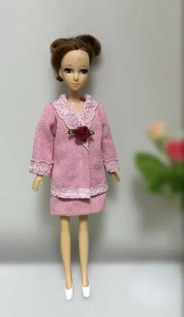 핸드메이드 초대 리카짱 엄마 사이즈 핑크 수트
