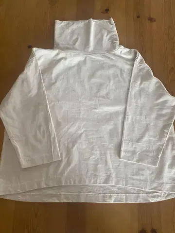 Ichi 코튼 100% 하이넥 긴팔 T셔츠