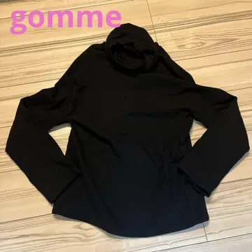 gomme 후드 부착 블랙 긴팔 상의