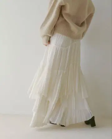 코튼 캉캉 스커트 casa fline
