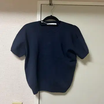 네이비 반팔 니트 OOPS 택 포함 새상품