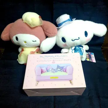 마이멜로디 시나모롤 봉제 인형 마이멜로 소파형 쥬얼리 박스