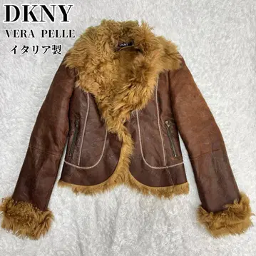 DKNY VERA PELLE 리얼 무스탕 이탈리아제 자켓 코트