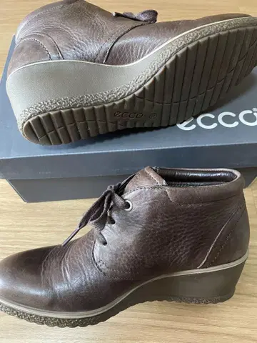 ecco 끈 숏부츠 37 브라운 23.5cm