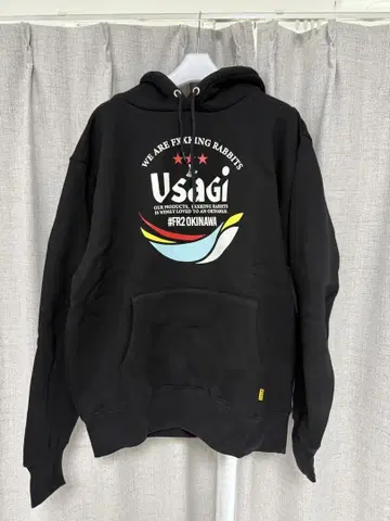 Usagi 블랙 후드티 #FR2OKINAWA