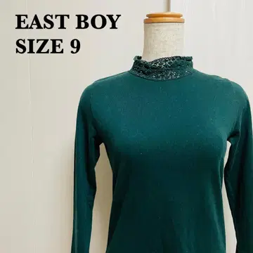 EAST BOY 이스트 보이 긴팔 상의 레이스 넥 새상품급 [ 34 ]