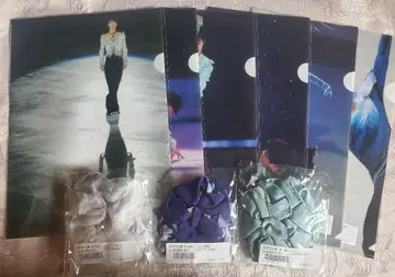 [ 새상품 ] 하뉴 유즈루 전시회 함께, 앞으로 스크런치 & 클리어 파일