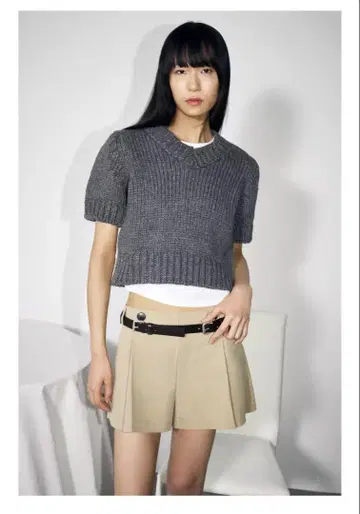 정품 ZARA 버튼 플리츠 숏팬츠 S 완판템