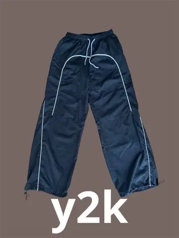 [ y2k ] [ 테크 계열 ] 나일론 와이드 팬츠 노브랜드