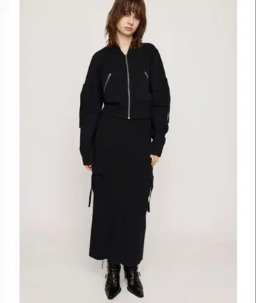 SLY FINE TOUCH KNIT 블루종 셋업