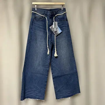 JEANASIS 로프 벨트 포함 데님 와이드 팬츠