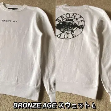 BRONZE AGE 브론즈 에이지 맨투맨 L 화이트