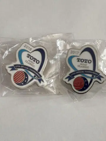 TOTO JAPAN CLASSIC LPGA 공식 토너먼트 핀 배지 2개